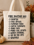 Fall Bucket List Tote